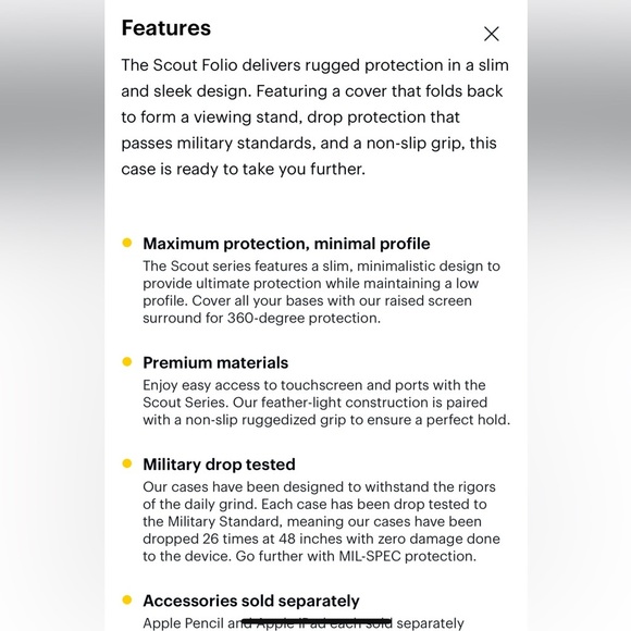 iPad case UAG SCOUT folio for Apple 10.9-inch iPad latest model 2022 black/olive - Picture 5 of 8